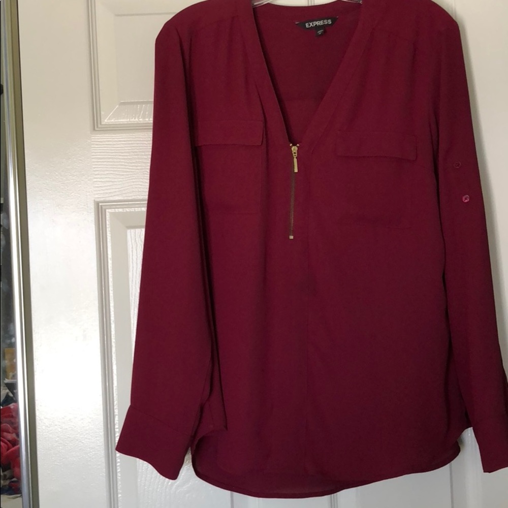 Burgundy blouse